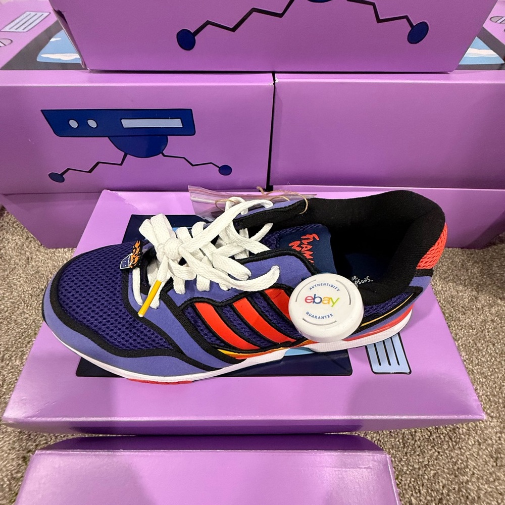 Size 8.5 men’s Adidas the Simpsons flaming moes shoes new in box